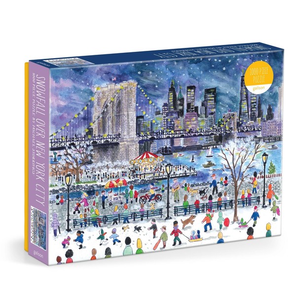 Michael Storrings Snowfall Over New York City 1000 Piece Puzzle,-image