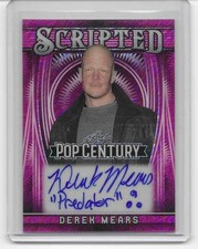 DEREK MEARS Leaf Pop Century Scripted PREDATOR INSCRIPTION Auto Autograph 1/1