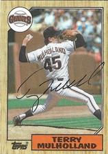 1987 Terry Mulholland SF Giants Signed Topps Trading Card