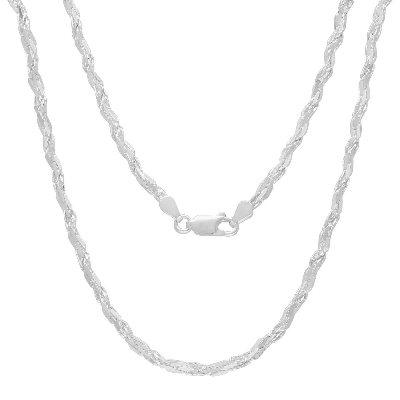 Anspruchsvolle Sterling Silber Halskette