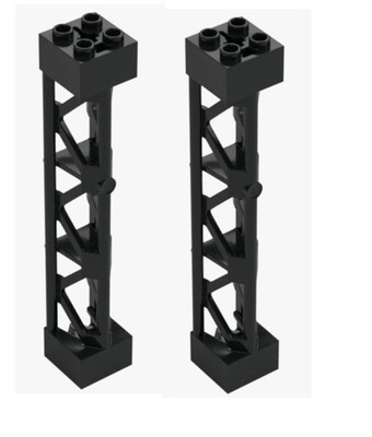 LEGO   2x lattice mast 2x2x10 black 4687 new-element 6470981 tower element