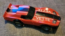 Vintage Toys Tyco Red/black Corvette with HP-2 Curve Hugger Chassis HO Slot Car