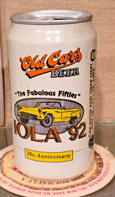 1992 IOLA OLD CARS FABULOUS FIFTIES BEER CAN STEVENS POINT WI T-BIRD EMPTY OPEN