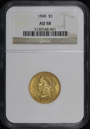1848-P Liberty Half Eagle — photo from the most recent tracked eBay sale
