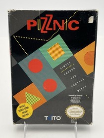 Puzznic Nintendo NES Complete Game CIB Tested Puzz Nic Puzzle Box + Manual