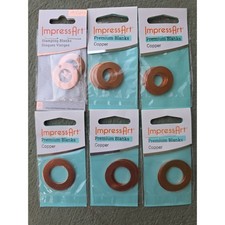 ImpressArt Metal Stamping Blanks Bundle Copper Washer Rose Gold Plated Pewter C2