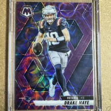 2025 Panini Mosaic - Drake Maye #28 Purple Scope Prizm