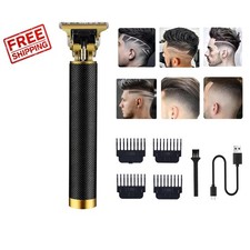 Men's Electric Hair Clippers with Guide Combs - USB Rechargeable & Portable