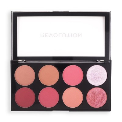 Revolution, Ultra Blush Palette, 8 Pigmented Shimmer & Matte Makeup Shades, B...