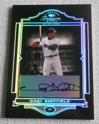 2004 Donruss Timeless Treasures Signatures Silver #27 Gary Sheffield 15/25 Auto