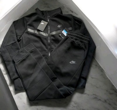 Nike Fleece Tech Jogginganzug Schwarz Gr S