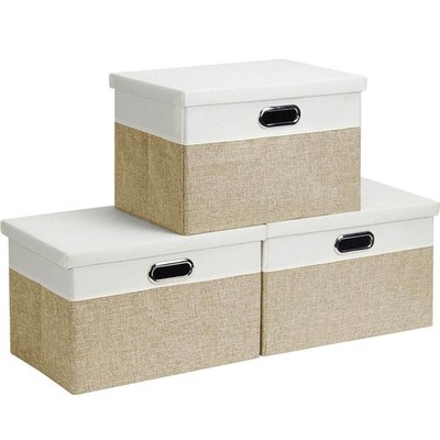 Aufbewahrungsboxen extra groß 44 x 31 x 29 cm faltbar Stoff - Organizer für Zuhause