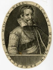 2 Antique Master Prints-PORTRAITS-ADRIAEN VAN EYNTHOUT-JACOB MOM-De Passe -1621