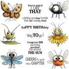 Butterfly Dragonfly Cheers To Your New Chapter Metal Cutting Dies Clear Stamps