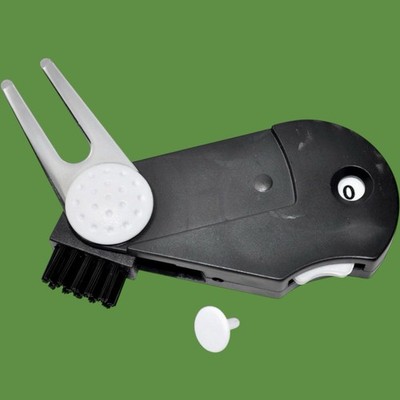 Intech 5 in 1 Golf Tool Divot Tool Brush Ball Marker Counter Clip BRAND NEW!