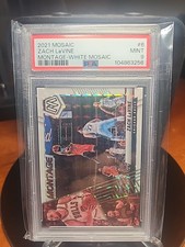 2021-22 Panini Mosaic Montage Zach LaVine #6 White Mosaic Prizm /25