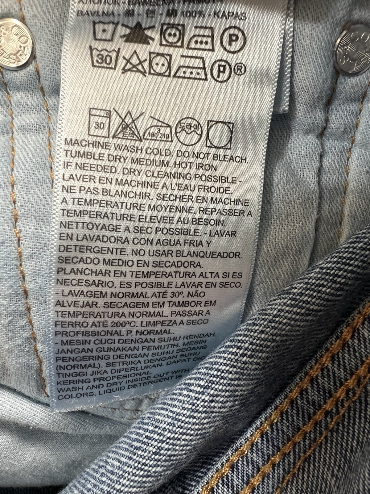 Levi's Jeans Men's 30x34 505 Straight Leg Blue Cotton Denim thumbnail 14