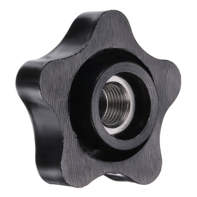 Star Knob 3/8''-24(UNF) Fluted Through Hole Knob 6-Star Screw-On Threaded Knob