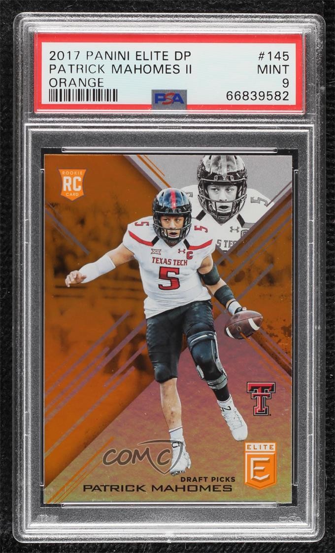 2017 Elite Draft Picks Aspirations Orange Patrick Mahomes II #145 Rookie RC 1cw4