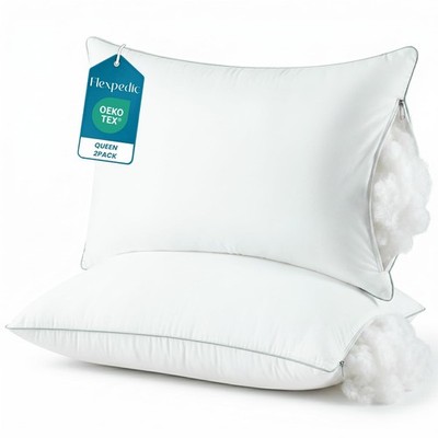 Adjustable Bed Pillows for Sleeping - Soft Pillows Queen Szie Set of 2, Fluff...