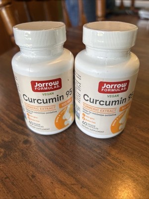 2 Jarrow Formulas Curcumin 95, Turmeric, 500mg - 60 Capsules Each EXP 05/26
