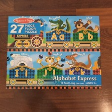 Melissa  Doug ALPHABET EXPRESS Train 27 PIECE Floor puzzle 120" X 6" W12