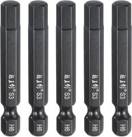 "5 StüCk Sechskant Bit Set 6Mm(H6) Magnetisch Hex Screwdriver Bit 1/4\" Sechskants"