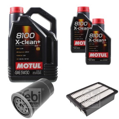 FEBI BILSTEIN Inspektionspaket 7L Motul 8100 X-clean+ 5W30 für Hyundai Santa Fé