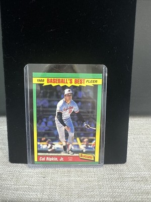 Cal Ripken Jr ERROR CARD Spelled Wrong RIPKIN 1988 Fleer Sluggers v Pitchers