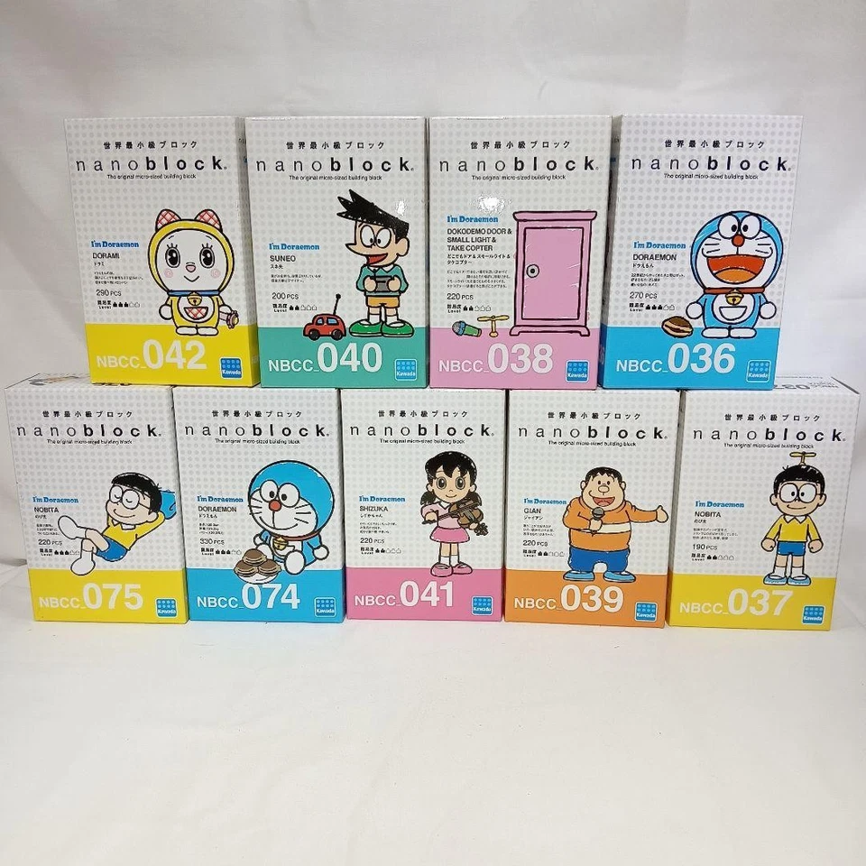 Nanoblock Doraemon Nobita Shizuka Gian Suneo Dorami 9 Figure Block Set NBCC - Image 4 of 4