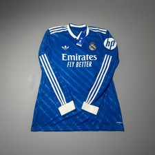 New Adidas Trefoil Real Madrid 3rd Jersey Long-Sleeve Blue 25/26 Men’s Large L 