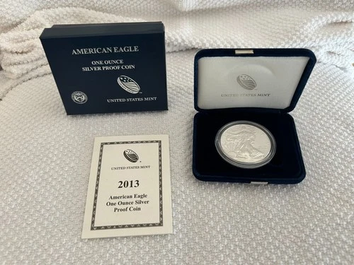 2013 W American Eagle One Ounce Silver Proof Coin w/ Original Box & COA