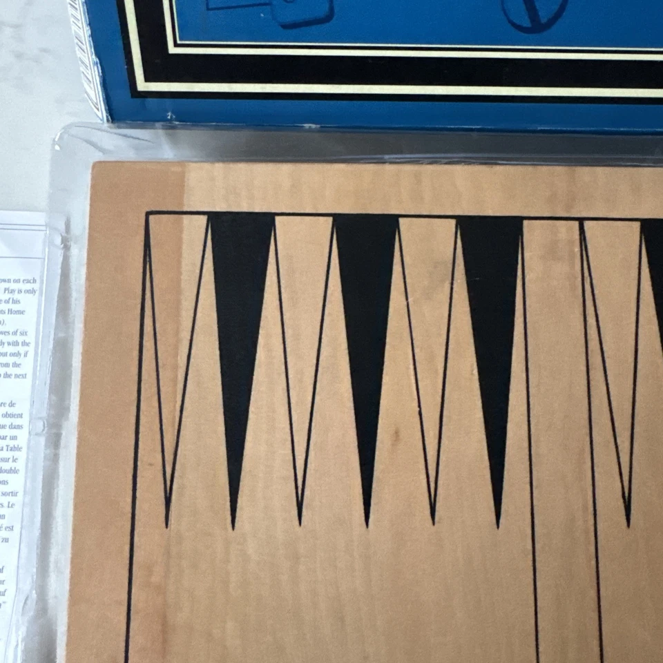 Vintage Backgammon Wooden Board & Pieces 1995 Lagoon Traditional Games lovely  - Image 3 of 4