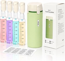 4 in 1 Travel Dispenser Bottle, Leakproof Travel Size Toiletries Holder,