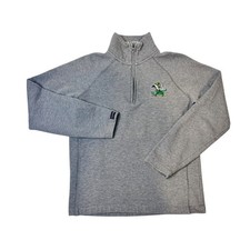 Notre Dame Fighting Irish Quarter Zip Pullover Sweatshirt Grey Jansport Boys L