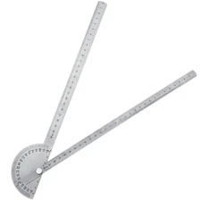 Stainless Steel Angle Protractor 0-180° Finder Ruler 30cm Woodworking Tool