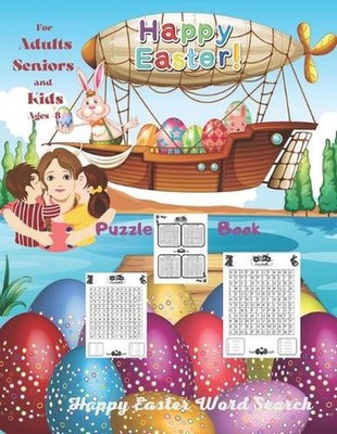 Happy Easter Word Search Puzzle Book For adults, Seniors And Kids Ages +8: a fun