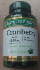Nature  s Bounty Cranberry Fruit 4200 mg with Vitamin C Softgels - 250 Ct Ea 5/26