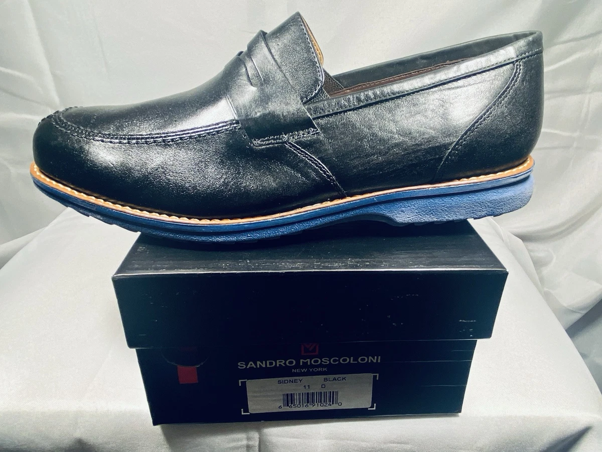 Sandro Moscoloni Dress Loafers Men\'s 9.5D Grey Leather Romero Mocc Toe New $190 Sandro Moscoloni Clothing, Shoes & Accessories for sale | eBay main image 4