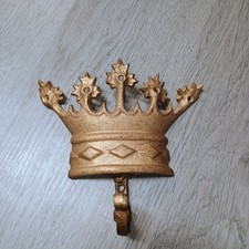 Cast Iron Gold Crown Wall Decor Hook Nursery Theme