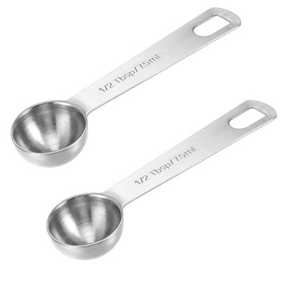 2 Pcs 1/2 Tablespoon Measuring Spoon - Stainless Steel Teaspoons (7.5ml) Coff...