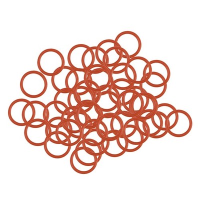 Silicone O-Rings 9.5mm OD 7.5mm Inner Diameter, 1mm Width, Seal Gasket Red 50Pcs