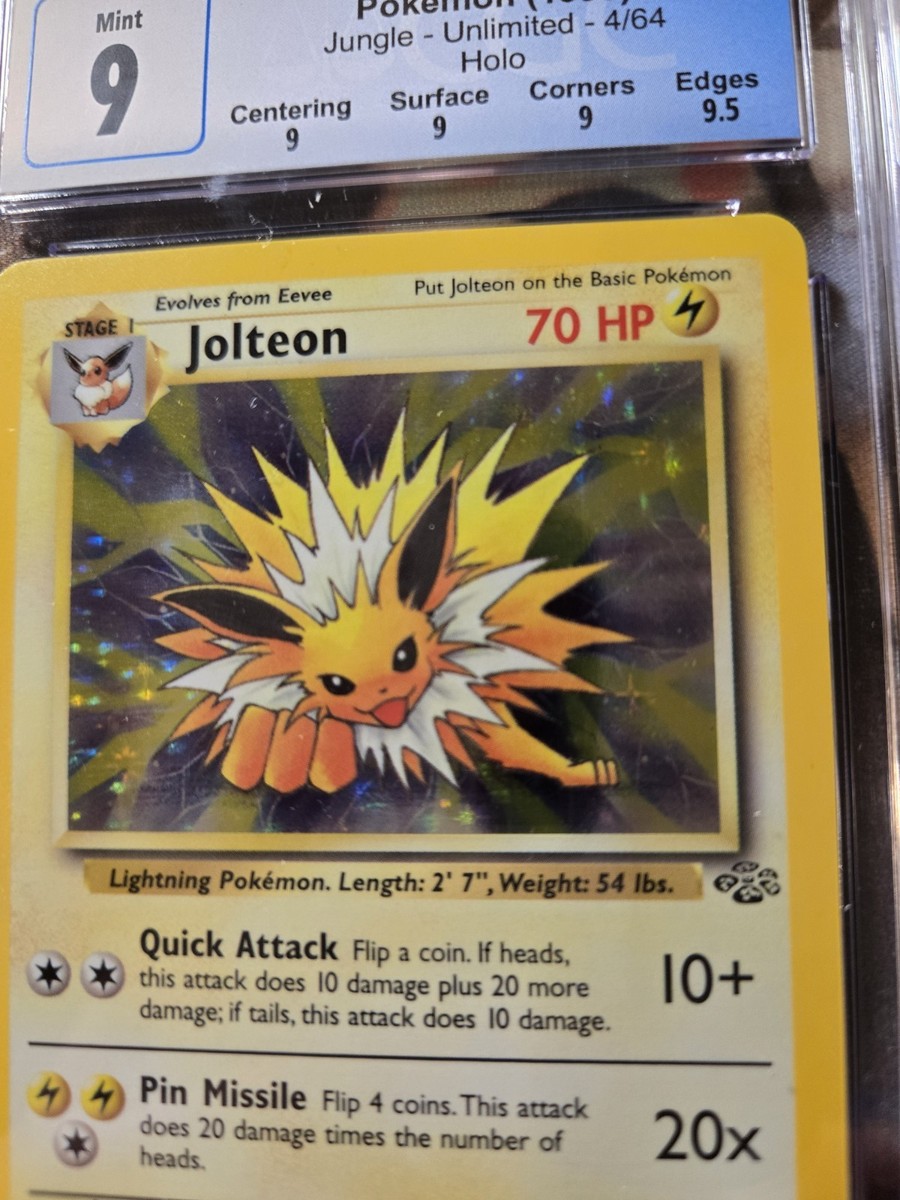 英語版初期 ポケモンカード Jolteon holo 4/64 Jolteon 1st