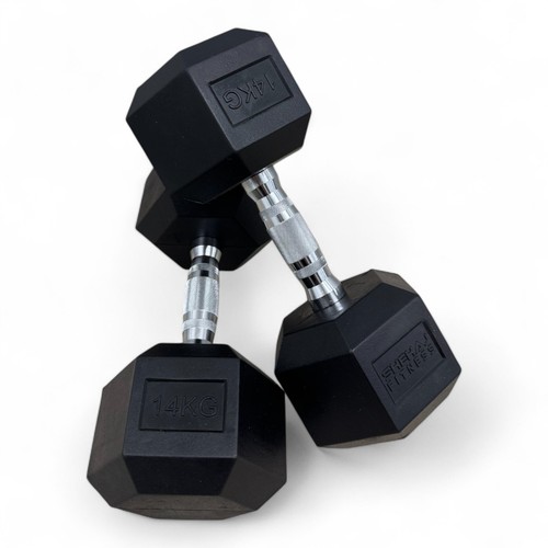 Hex Dumbbells Cast Iron Rubber Encased 2.5kg-50kg Home Gym Weights Set ...