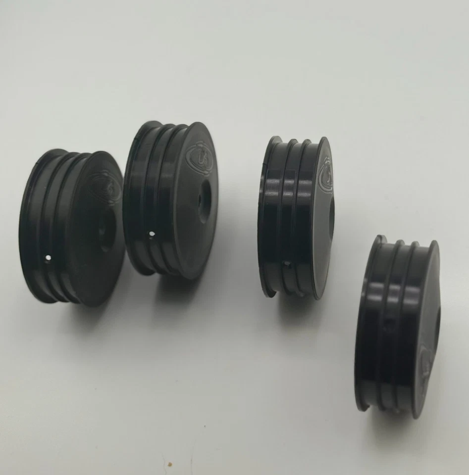 DE Racing Speedline 2.2 4WD Buggy Front Wheel (Black) (4) (B74) [DER-SB4-A4B] - Image 4 of 4