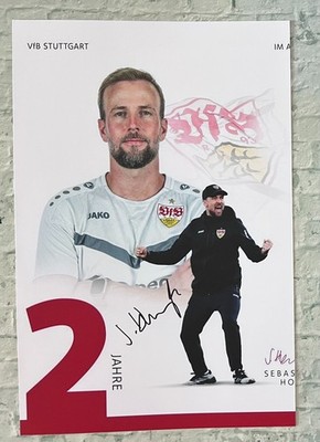 ORIGINAL Autogramm von Sebastian Hoeneß. pers. ges. 100% ECHT. VFB STUTTGART