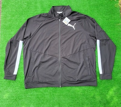 Puma Contrast 2.0 Black Track Full Zip Jacket Men's Size 4XL - NEW WITH TAGS!