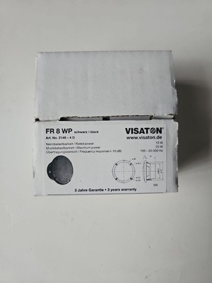 Visaton FR 8 WP 8 Ohm Outdoor Full-Range 3.3'' Speaker (Black)