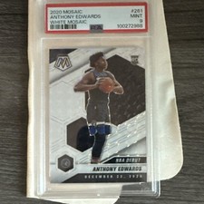 2020-21 Panini Mosaic Anthony Edwards #261 White Mosaic Rookie PSA /25
