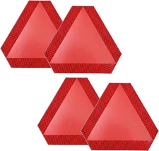 4 PCS Slow Moving Vehicle Sign, 8×7 Inches Reflective 4 Pcs 